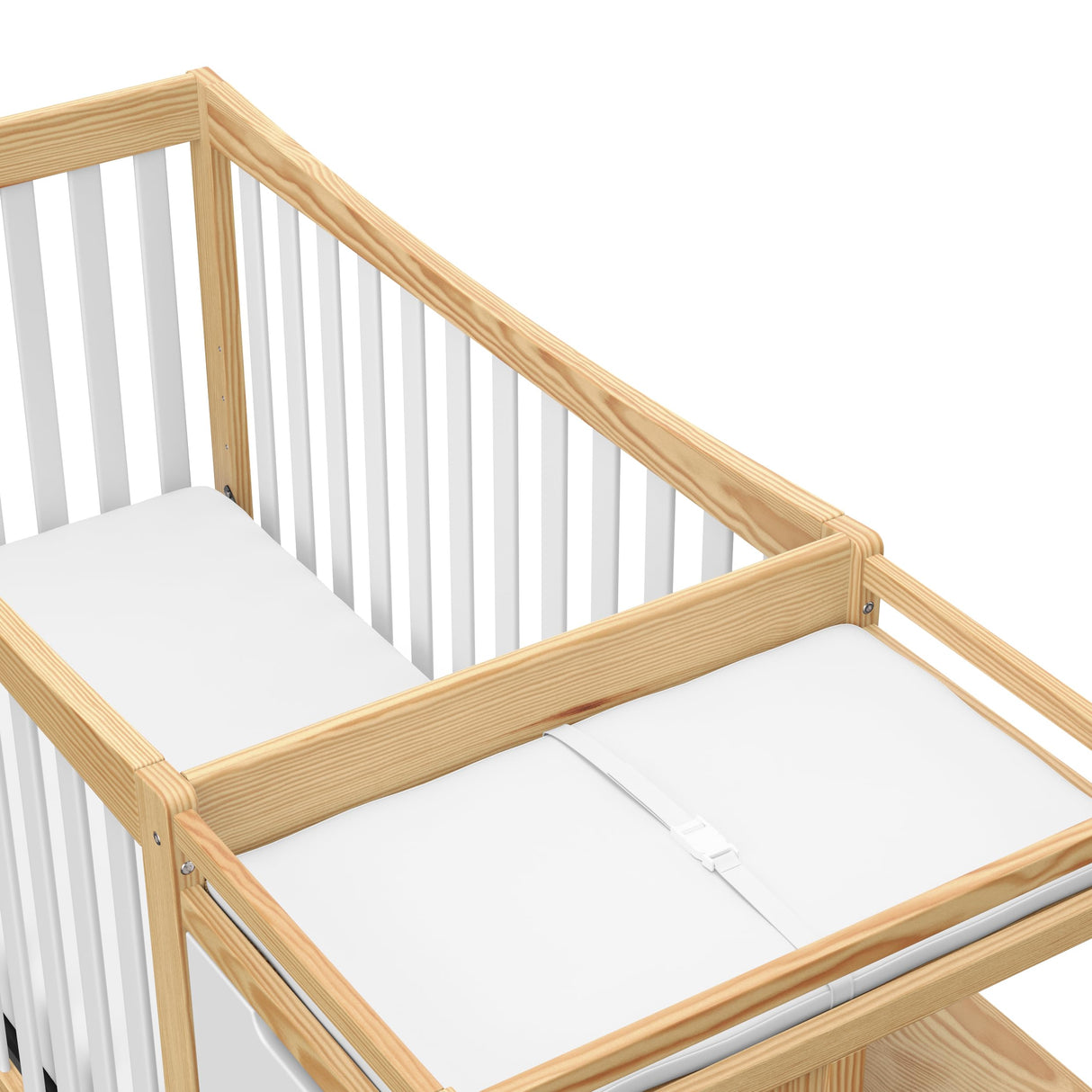 Graco Remi 4-In-1 Convertible Crib & Changer With Drawer (White & Natural) – GREENGUARD Gold Certified, Crib And Changing-Table Combo, Includes Changing Pad, Converts To Toddler Bed, Full-Size Bed Graco