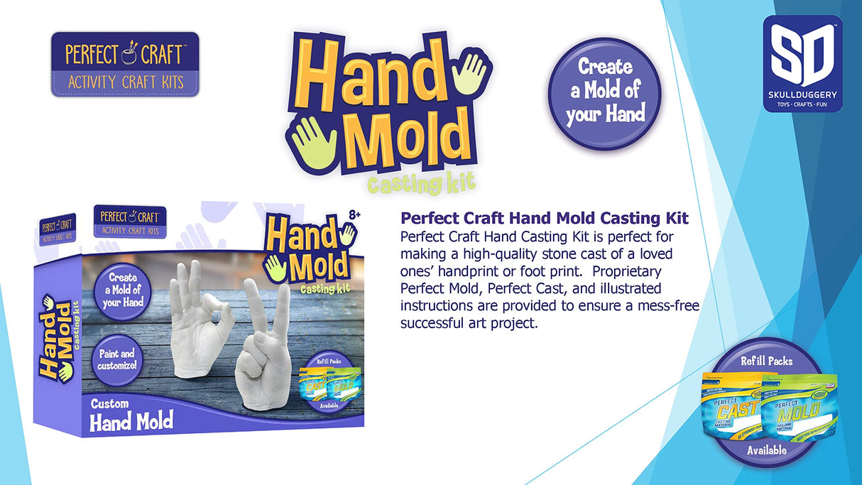Perfect Craft Hand Mold, Cast & Paint Kit with Perfect Cast Casting Material Perfect craft