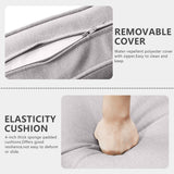 HUMMUH 6 Piece Patio Furniture Set Outdoor Sectional Sofa,PE Wicker Patio Swivel Rocker Chairs with Ottomans Side Table for Porch,Garden,Backyard HUMMUH