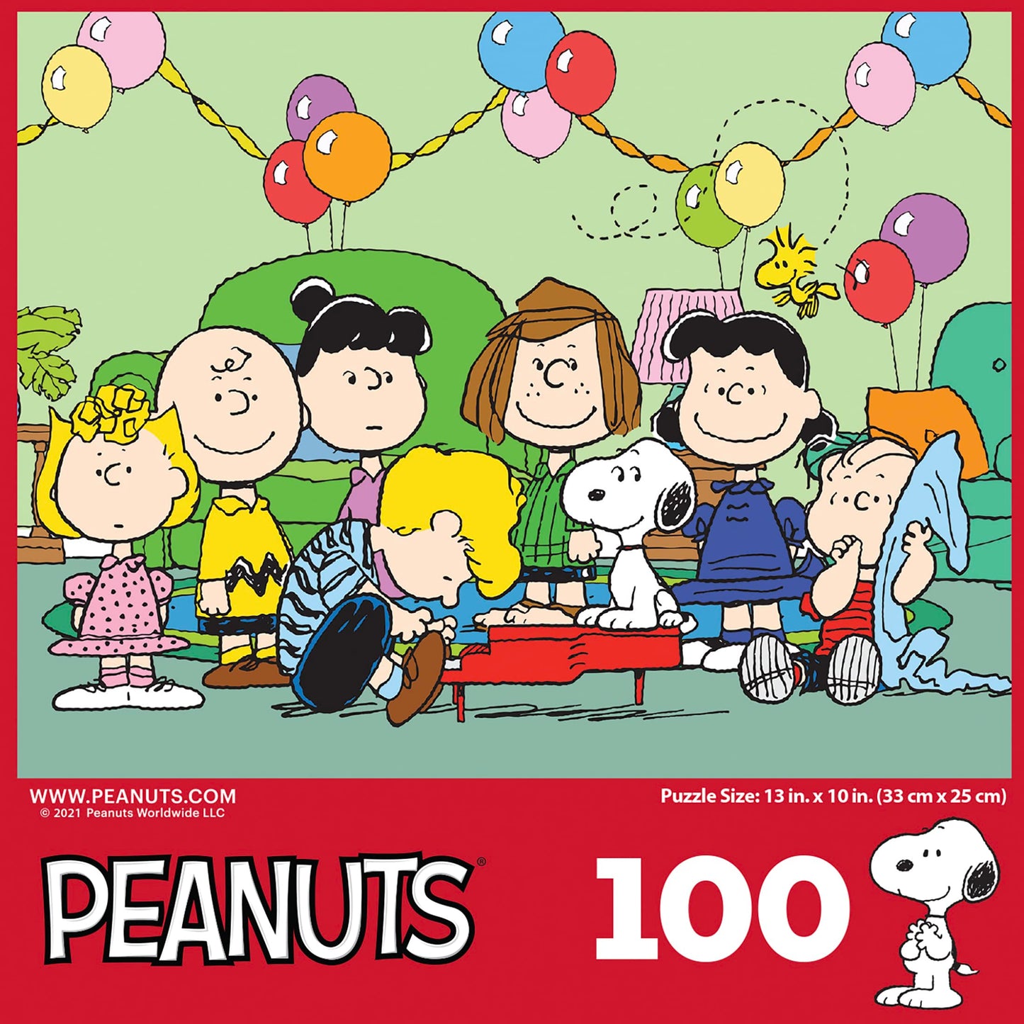 RoseArt - Peanuts - Birthday - 100 Piece Jigsaw Puzzle for Kids and Adults