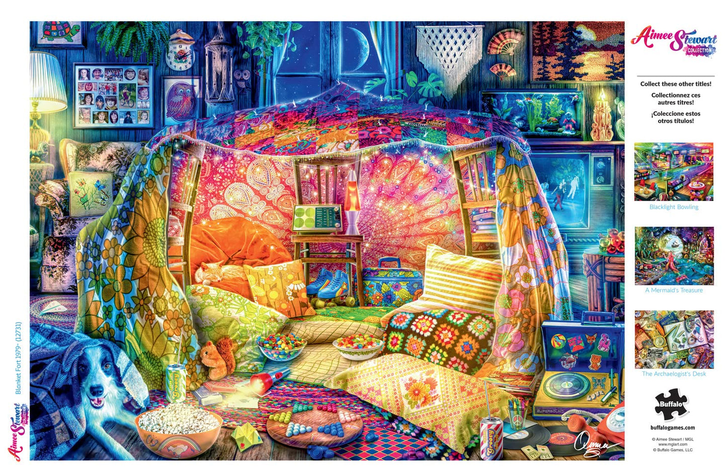 Buffalo Games - Aimee Stewart - Blanket Fort 1979-1000 Piece Jigsaw Puzzle for Adults -Challenging Puzzle Perfect for Game Nights - Finished Size is 26.75 x 19.75