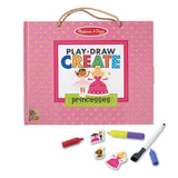 Melissa & Doug Natural Play: Play, Draw, Create Reusable Drawing & Magnet Kit – Princesses (54 Magnets, 5 Dry-Erase Markers) - FSC Certified Melissa & Doug