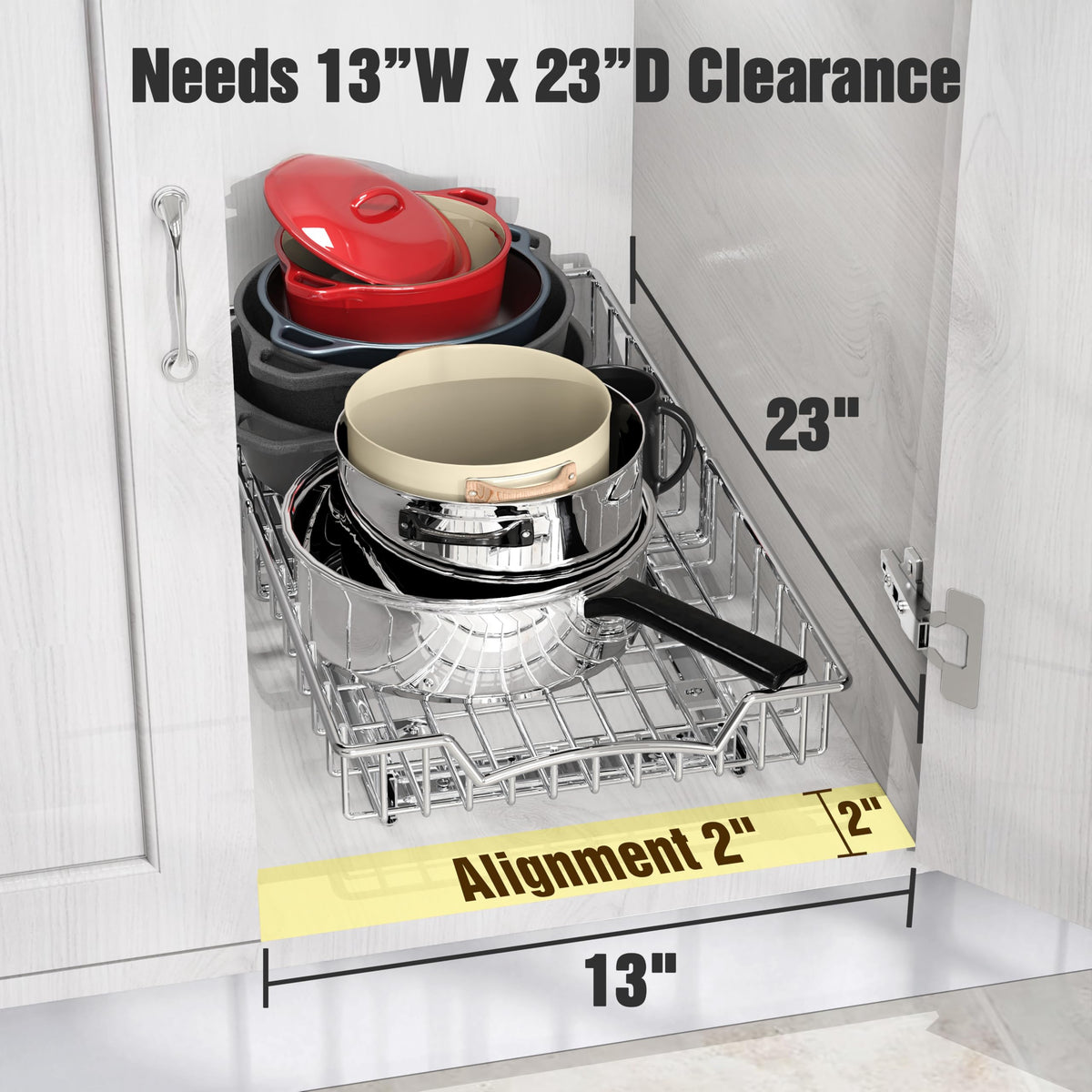 Simple Houseware Under Cabinet Pull Out Sliding Shelf Drawer Organizer, 21" D x 11" W Simple Houseware