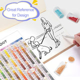 ARTDOT Color Card for Diamond Painting Kits, 5D Diamond Art Reference Tools with Number Matching 445 Colors Diamond Painting Accessories ARTDOT