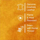 Leather Work Shop Apron, Buckle straps, Heat & Flame Resistant Heavy Duty Welding Apron LahChak