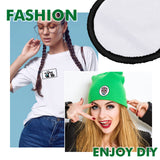 120 Pieces Sublimation Iron-on Patches Fabric Hat Patches 3 Shapes Blank Patches Round Rectangle Sublimation Patches Blank Repair Patches for DIY Crafts Clothing Repair, 3 Shape(Black) WILLBOND