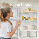 CAROTE 15pcs Ceramic Cookware Set, Pots and Pans Set Non Stick, Induction Kitchen Cookware Sets, Non Stick RV Cookware Set with Detachable Handle, Dishwasher/Oven Safe Cookware Set, Cream White CAROTE