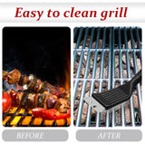 Chengu 2 Pieces Grill Brush and Scraper Stainless Steel Wire Grill Brush Extra Strong BBQ Cleaner Accessories Heavy Duty Barbecue Cleaning Brush Cleaner (8 Inch) CHENGU