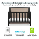 Carter's by DaVinci Radley 4-in-1 Convertible Crib in Ebony & Coastwood, Greenguard Gold Certified DaVinci