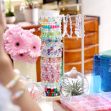 Caydo Bead Spinner with Bead Board, G1 Electric Channel Bracelet Jewelry Spinner Kit for Bracelets Designing and Making, Suitable for Pony Beads, Seed Beads, Round Glass Beads Caydo