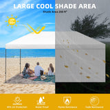 DWVO 10x20 Pop Up Heavy Duty Canopy Tent with 6 sidewalls, Roller Bag, 4 Ropes & 12 Stakes, 4 DIY Banners & 6 Sandbags for Patio, Party, Exhibition, Commerce (White) DWVO