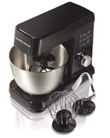 Hamilton Beach 6 Speed Electric Stand Mixer with Stainless Steel 3.5 Quart Bowl, Planetary Mixing, Tilt-Up Head, 300W Motor, Black (63325) Hamilton Beach