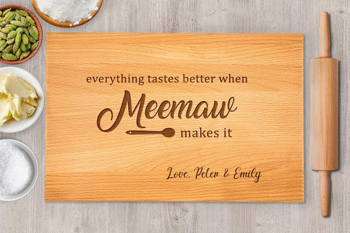 Robest's Gift Personalized Gifts For Grandma Kitchen For Mother Day - Custom Cutting Boards Wood Engraved, Wood Boards For Food, Personalized Charcuterie Board, Handmade Cutting Boards, Custom Kitchen Generic