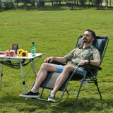 PORTAL Zero Gravity Oversized, Folding Reclining Patio, Full Padded Outdoor Foldable Lounge Chair with Adjustable Headrest, Support 350 LBS, Green PORTAL