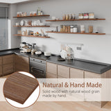 ONOTETUT 5 Tier Book Shelf,Long Floating Shelf for Wall 72 inch,Farmhouse Bookcase Long Shelves,Wall Mounted Bookshelf Display Shelves ONOTETUT