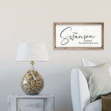 Personalized Framed Wooden Family Name Sign | Custom Family Established Wood Sign | Family Sign Wood Wall Decor… (15" x 30") MRC Wood Products