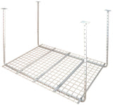 HyLoft Overhead Garage Storage Rack, Adjustable Ceiling Storage for Garage, Heavy Duty Steel Garage Storage System, 60-Inch x 45-Inch, White HyLoft