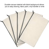 Outus Canvas Zipper Pouch Bags Canvas Pencil Pouch Blank Makeup Bags DIY Craft Bags Pencil Case Multipurpose Cosmetic Pouch for Cosmetic Toiletry Stationery Storage (30 Pieces) Outus