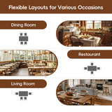 MU 5 Piece Dining Table Set for 4, Rectangular Wood Kitchen Table Chairs Set with Rubber Wood Legs, Space-Saving Farmhouse Dinette Set for Small Space, Dining Room, Apartment, Grey+White MU