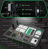 MACH 1: Fast 48 Amp Level 2 EV Charger, Wall-Mount Electric Vehicle Charging Station, 200-240V Hardwire or NEMA 14-50. J1772 car Connector & Tesla NACS, Indoor/Outdoor, 30ft Cable evse Adapter ApexCharger