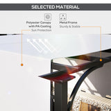 Outsunny 10' x 10' Patio Pergola with Weather-Resistant Steel Frame, Backyard Sun Shade Canopy Cover Shelter for Porch Party, Garden, Grill Gazebo, White Outsunny