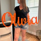 Personalized Custom Wood Name Sign | Nursery Name Sign | Family Name Sign | Custom Wooden Sign | Choice of Size & Fonts | Custom Wood Name Sign WallTag