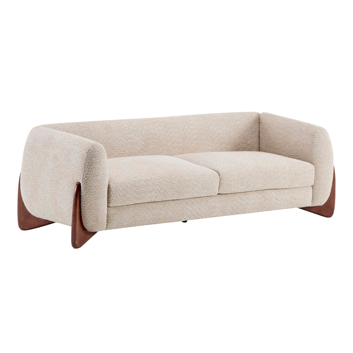 Christopher Knight Home Almab 82 Inches Sofa Couch, Cozy Boucle Upholstered 3-Seater Sofa, Wood Frame Couch, Comfy Couches for Living Room and Office, Modern Sofa, Lounge Seating, Almond Christopher Knight Home