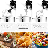 Seedeem Stand Mixer, 6Qt Electric Food Mixer, 660W 6-Speeds Tilt-Head Dough Mixers with Dishwasher-Safe Dough Hook, Wire Whip & Beater for Daily Use, Black SEEDEEM