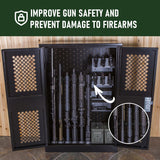 Adoreal Magnetic Rifle Rack, Durable Rubber Gun Rack for Gun Storage, Magnetic Gun Holder in Gun Cabinet, Shotgun Rifle Barrel Rest Gun Safe Organizer Indoor Gun Racks Size10.23”Lx2.83”Wx0.74”H Adoreal