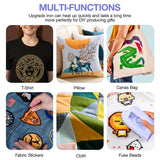 Mini Crafts Iron Handy Heat Press Machine Kit Portable with PVC Doormat for Heat Transfer, Charging Base Accessories for DIY T-Shirt Shoe Bag Vinyl Projects KPX