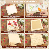 zunmial Flower Press Kit–Craft Kits 11" x 11" Large 10 Layers Wooden Flower Presser for Adults & Teens DIY Bouquet Preservation,Dried Flowers Art,Preservation for Bookmark Frame Wedding Flowers Drying zunmial