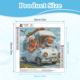 MAXBYE Cartoon Happy Couple Diamonds Painting Kit for Adults, Touring Car 5D Diamond Art Kit, Cartoon Gem Art Kit for Home Wall Decor Present, 12x12in MAXBYE