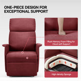 OKUP Power Lift Recliner Chair with Massage and Heat for Elderly, Electric Recliner Chairs for Adults with Side Pocket Remote Control, Infinite Position, Fabric (Burgundy) OKUP