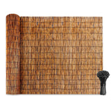 Natural Reed Fencing Rolls, Outdoor Privacy Fence Rolls for Backyard Patio Garden Fencing Decorative with Cable Zip Ties (Coffee, 5x16.4ft) Soulitem