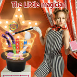 Magic Kit for Kids Magic Set- Magic Tricks Set for Kids Age 6 8 10 12, with Magician Costume Magic Wand for Pretend Play Magician Set, Easy to Follow Magic Toy Gifts for Girls and Boys Beginners PIXATA