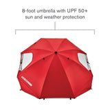 Sport-Brella Premiere UPF 50+ Umbrella Shelter for Sun and Rain Protection (8-Foot, Gray) Sport-Brella