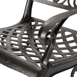 Christopher Knight Home Sarasota Outdoor Cast Aluminum Outdoor Chairs, 2-Pcs Set, Hammered Bronze Christopher Knight Home