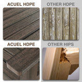 ACUEL Outdoor Bench, 3-Person Garden Bench, Poly Lumber Patio Bench for Outdoors, Porch, and Park (Dark Brown) ACUEL