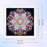 MVVMTOP Mandala Diamond Painting Art Kit, DIY Flower 5D Diamond Painting Special Shape Drills Diamond Painting Mosaic Making Craft, Suitable for Home Wall Decor Art Handmade Gift, AT135 MVVMTOP