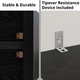 IRONCK Industrial Bookshelves and Bookcases with Doors 11.8 in Depth Set of 2 Floor Standing 5 Shelf Display Storage Shelves Bookcase Home Decor Furniture for Home, Office, Living Room, Bedroom IRONCK