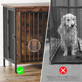 EasyCom 78 Inch Dog Cage Furniture for 2 Dogs, Extra Large Double Dog Crate Furniture Large Breed, XXL Thick Wooden Dog Crate Furniture TV Stand, Sturdy Dog Kennel Furniture Dog Crate with Divider EasyCom