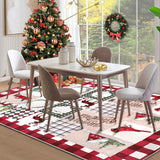 WONGS BEDDING Area Rug 3' x 5' Christmas Cardinal Washable Bedroom Rug Holiday Entryway Indoor Non-Slip Mat Small Throw Rugs for Kitchen Living Room Low-Pile Outdoor Floor Decoration Carpet WONGS BEDDING