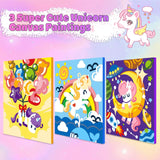 Wings Giant Unicorn Paint by Numbers Kit for Kids and Adults, 3 Pack Framed Canvas Painting Kit with Hooks, Arts and Crafts Unicorn Gift for Girls Birthday, Art Supplies Girls Ages 8-12 Wings Giant