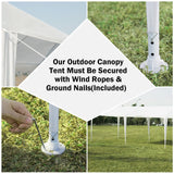 Tangkula 10'x30' Outdoor Canopy Tent Heavy Duty Party Wedding Event Tent Sturdy Steel Frame with 5 Removable Sidewalls Waterproof Sun Snow Rain Shelter Gazebo Canopy Tent, White Tangkula