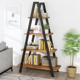 4-Tier Industrial Bookshelf with Metal Frame by Recaceik - For Home Office and Living Room Recaceik