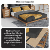 Greaton, Foldable Box Spring, Bunkie Support Board to Minimize, Good for Day, Trundle, Bunkbed & Platform Bed, No Assembly Needed, Queen, Beige Greaton