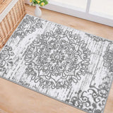 HEBE Washable Area Rug - 2'x3' Non Slip Soft Distressed Medallion Bedroom Boho Living Room Accent Throw Vintage Entry Floor Carpet for Dining Room Bathroom Entryway HEBE RUGS