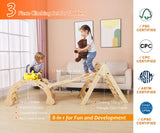 FANABAS Large 8 in 1 Pikler Triangle Set, Montessori Climbing Toys for Toddlers 1-7 Years Kids Jungle Gym Outdoor and Indoor Playground, Foldable Triangle Climber,Arch,Rocker [Big 33LB!] FANABAS