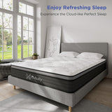 Mubulily Queen Mattress,12 Inch Memory Foam Mattress Queen Size,Queen Size Mattresses Made of Foam and Individual Pocketed Springs,Strong Edge Support,Decompression,Cool and Breathable Mubulily