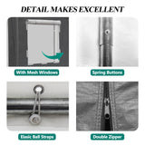 GARTOO Upgrade 10' x 20' Heavy Duty Carport, Extra Large Shelter with Roll-up Ventilated Windows & Side Doors, Portable Garage for Car Boat Truck Auto Shelter Motorcycle Outdoor Events Parties, Gray GARTOO